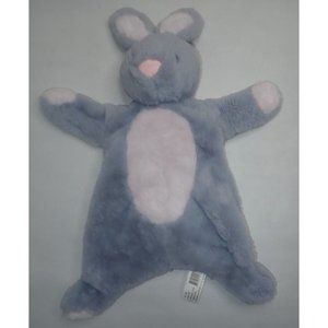 Kelly Toy Baby Bunny Rabbit Security Lovey Plush Crinkle Rattle‎ Grey Pink Flat
